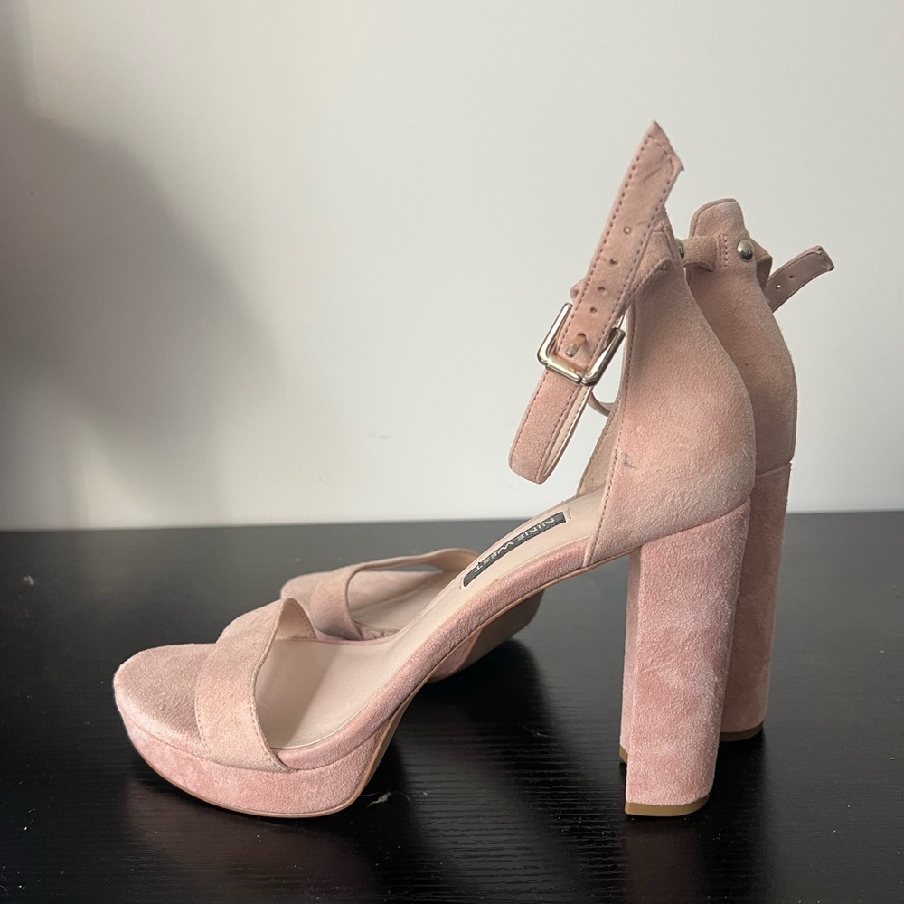 Pink Suede Nine West Heels
